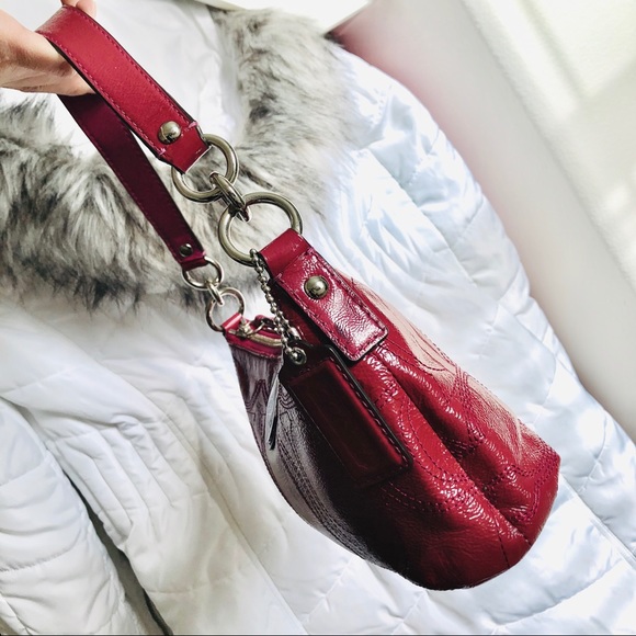 COACH⚡️Signature Red Patent Leather Demi Bag - Picture 3 of 10